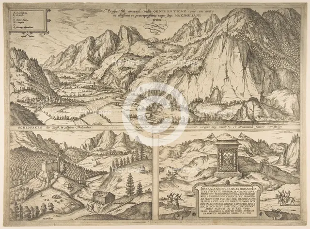 Innsbruck from the series Civitates Orbis Terrarum, vol. V, plate 59, 1590. Creator: Unknown.