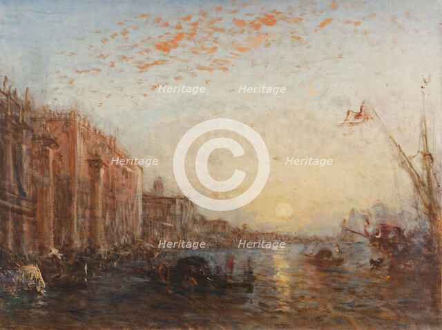 Inondation à Venise, between 1880 and 1900. Creator: Felix Francois Georges Philibert Ziem.