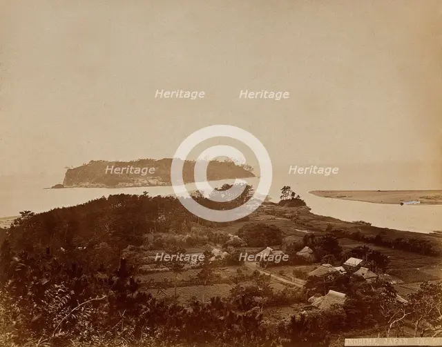 Inosima, a Japanese island, viewed from the village of Katasie on the mainland, c1873. Creator: William Pryor Floyd.