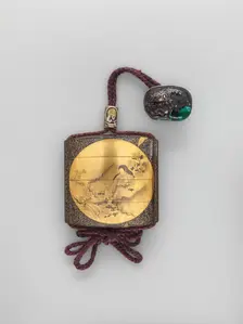 Inro with "Chrysanthemum Youth" (Kikujido), first half of the19th century. Creator: Unknown