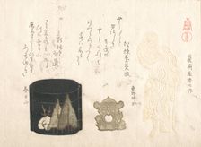 Inro and Two Netsuke, 19th century. Creator: Kubo Shunman