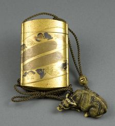 Inro Decorated with the Animals of the Zodiac, Japan, 19th century. Creator: Koma Kyuhaku