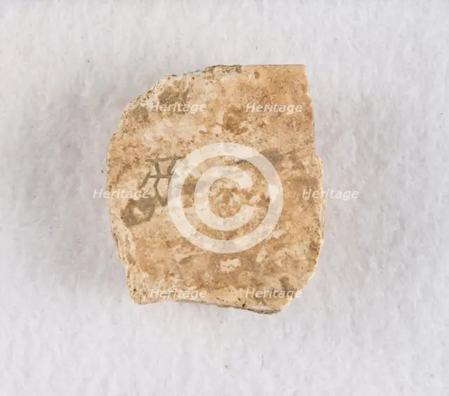 Inscribed bone fragment ("oracle bone"), Late Shang dynasty, ca. 1300-1050 BCE. Creator: Unknown.