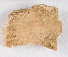Inscribed bone fragment ("oracle bone"), Late Shang dynasty, ca. 1300-1050 BCE. Creator: Unknown