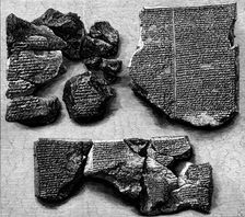 Inscribed stone, giving an account of the Deluge, 1873. Creator: Unknown