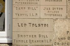 Inscribed stones, Burston Strike School, Church Green, Burston, Norfolk, 2017. Creator: Patricia Payne
