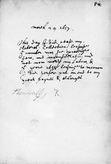 Inscription by Thomason in a volume of Tracts, c1659. Creator: George Thomason