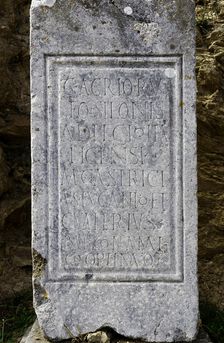 Inscription dedicated to an Italica citizen, Miróbriga, Portugal, 1st-4th centuries (2008). Creator: Unknown