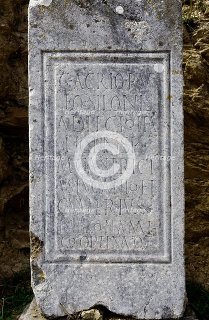 Inscription dedicated to an Italica citizen, Miróbriga, Portugal, 1st-4th centuries (2008). Creator: Unknown.