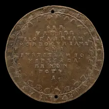 Inscription in a Wreath of Ivy [reverse], 1485/1486. Creator: Unknown