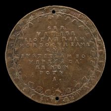 Inscription in a Wreath of Ivy [reverse], 1485/1486. Creator: Unknown