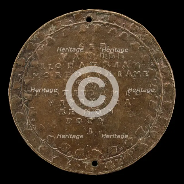 Inscription in a Wreath of Ivy [reverse], 1485/1486. Creator: Unknown.