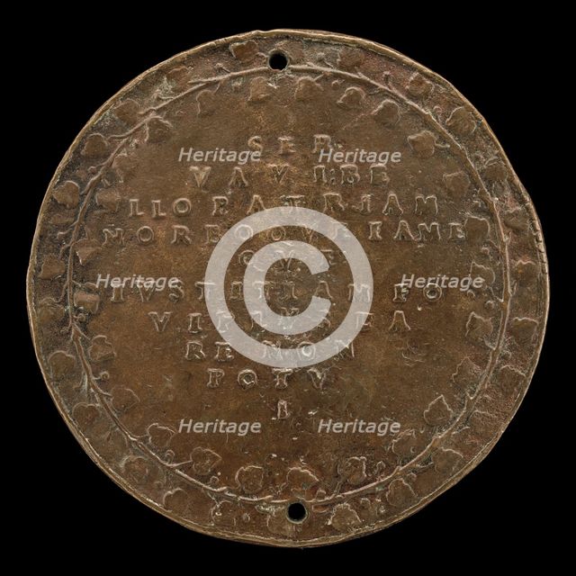 Inscription in a Wreath of Ivy [reverse], 1485/1486. Creator: Unknown.