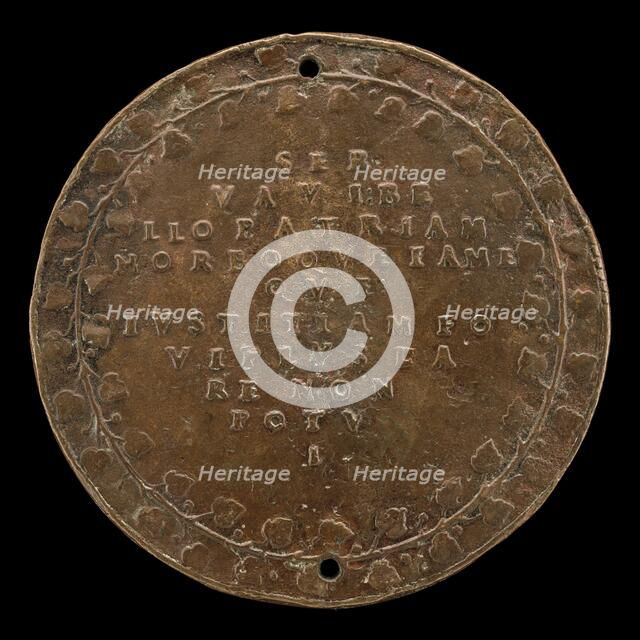 Inscription in a Wreath of Ivy [reverse], 1485/1486. Creator: Unknown.