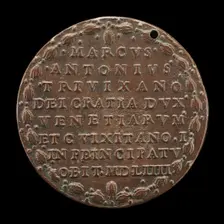 Inscription in a Wreath [reverse], 1554. Creator: Unknown