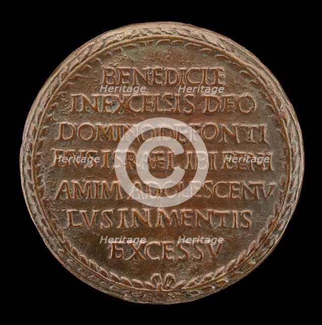 Inscription in a Wreath [reverse], c. 1500. Creator: Unknown.