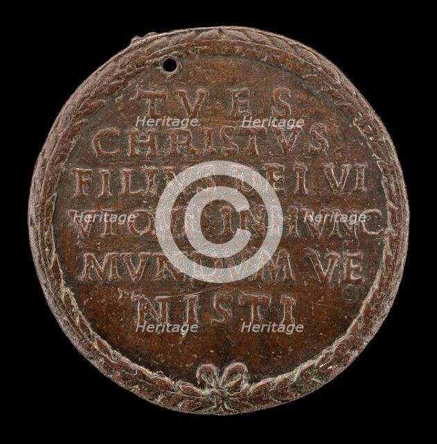 Inscription in a Wreath [reverse], c. 1500. Creator: Unknown.