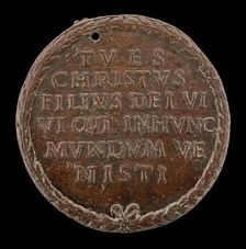 Inscription in a Wreath [reverse], c. 1500. Creator: Unknown