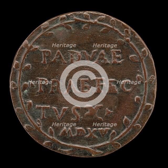 Inscription in a Wreath [reverse], c. 1515. Creator: Unknown.