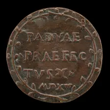 Inscription in a Wreath [reverse], c. 1515. Creator: Unknown