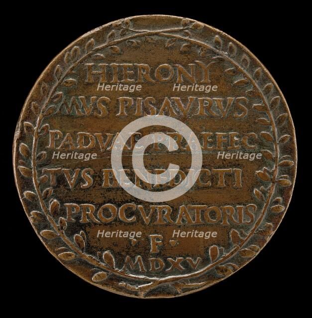 Inscription in a Wreath [reverse], c. 1515. Creator: Unknown.