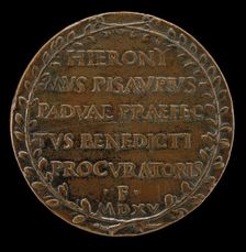 Inscription in a Wreath [reverse], c. 1515. Creator: Unknown