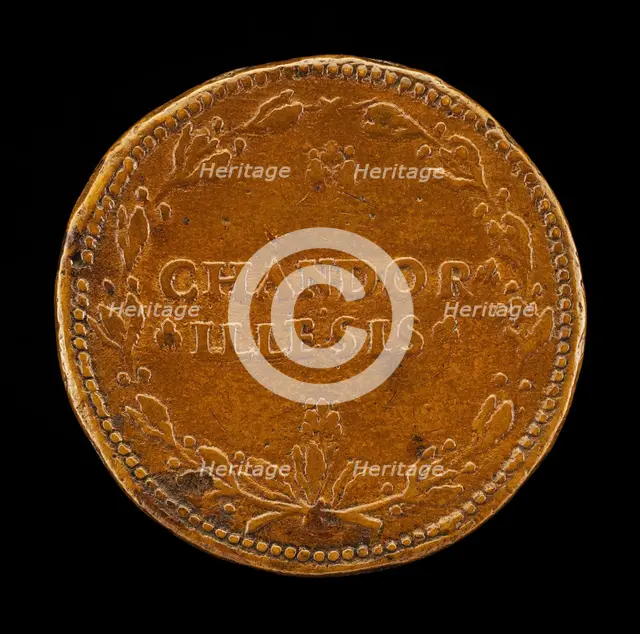 Inscription in a Laurel Wreath [reverse]. Creator: Leone Leoni.