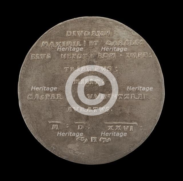 Inscription [reverse], 1526. Creator: Friedrich Hagenauer.