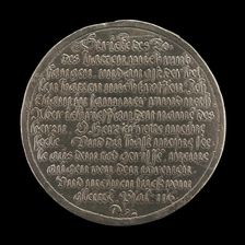 Inscription [reverse], 1556. Creator: Joachim Deschler