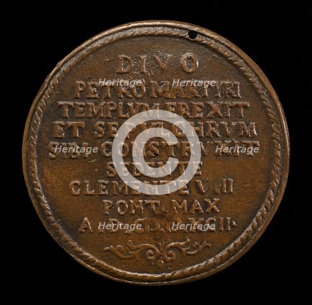 Inscription [reverse], 1592. Creator: Felice Antonio Casone.