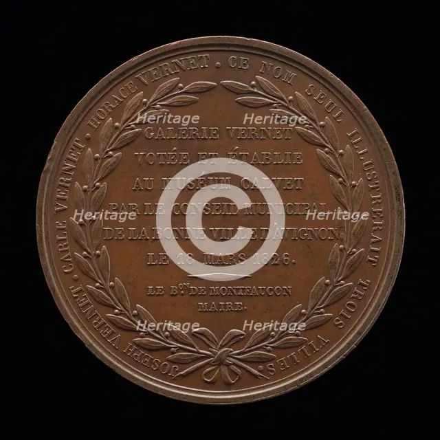 Inscription [reverse], 1826. Creator: Louis Michel Petit.