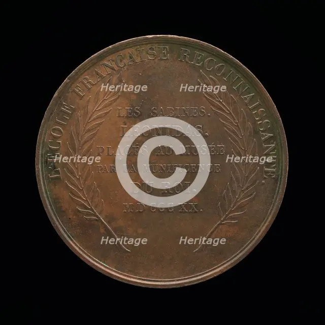 Inscription [reverse], 1820. Creator: André Galle.