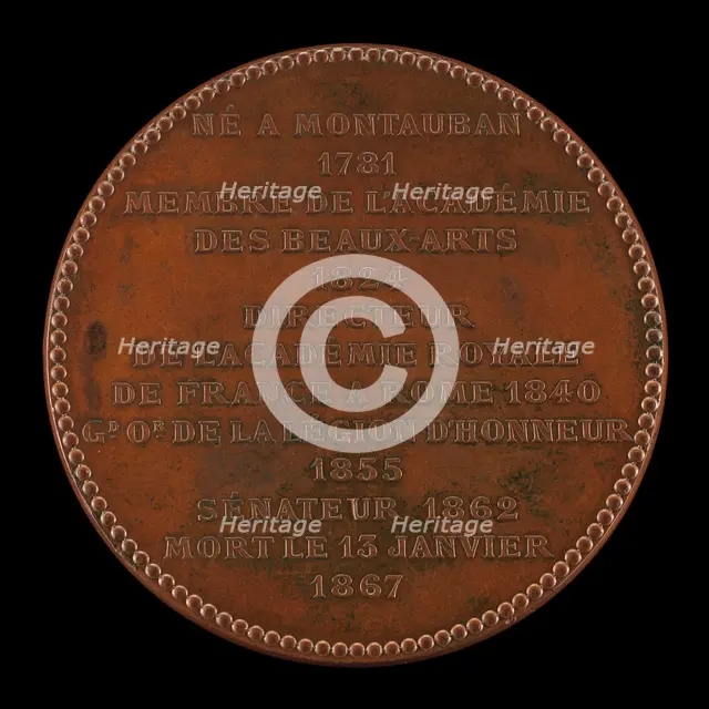 Inscription [reverse], 1867. Creator: Jean Baptiste Eugène Farochon.
