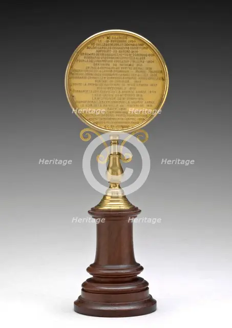 Inscription [reverse], 1860. Creator: Albert-Désiré Barre.