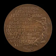 Inscription [reverse], 1897. Creator: Karl Gindra