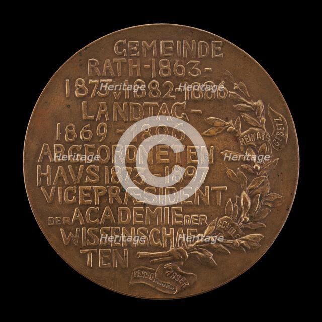 Inscription [reverse], 1897. Creator: Karl Gindra.