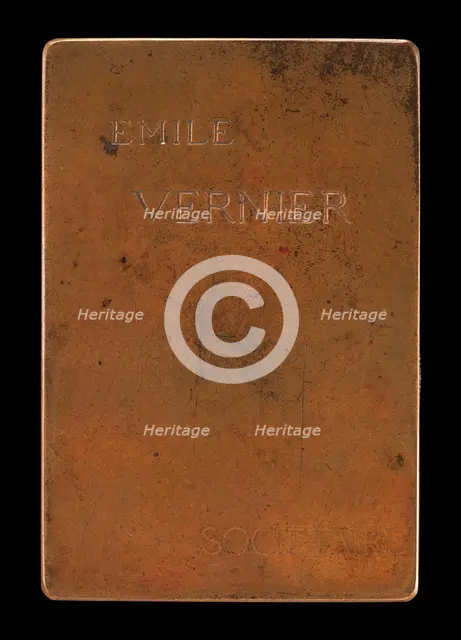 Inscription [reverse], 1890. Creator: Alexandre Louis Marie Charpentier.