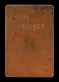 Inscription [reverse], 1890. Creator: Alexandre Louis Marie Charpentier