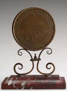 Inscription [reverse], designed 1843, awarded 1911. Creator: Eugène-André Oudiné
