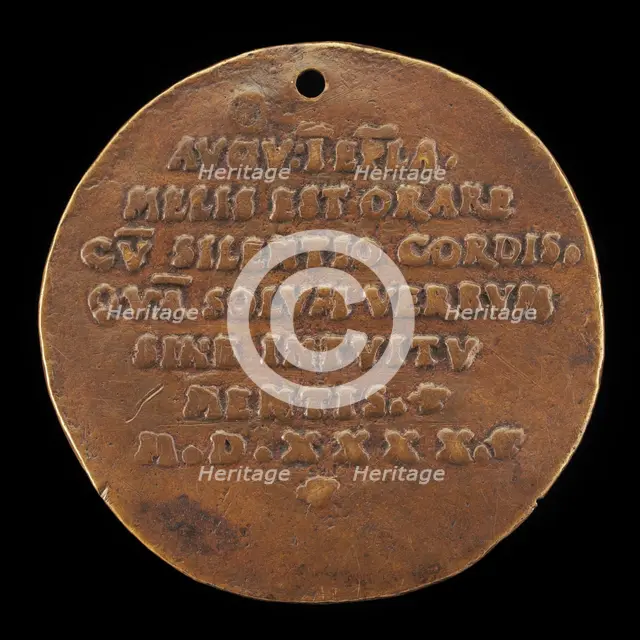 Inscription [reverse], probably 1540. Creator: Friedrich Hagenauer.