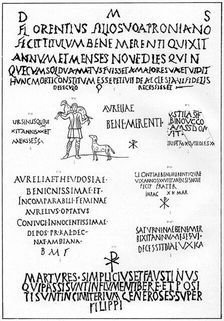 Inscriptions from the Catacombs, Rome, 1926