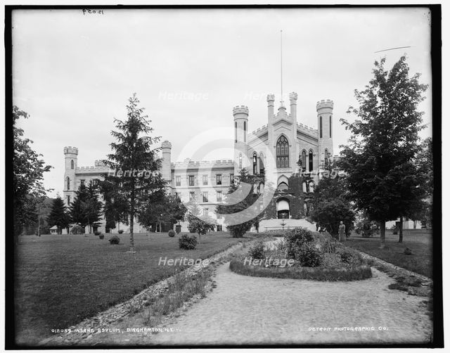 Insane asylum, Binghamton, N.Y., between 1890 and 1901. Creator: Unknown.