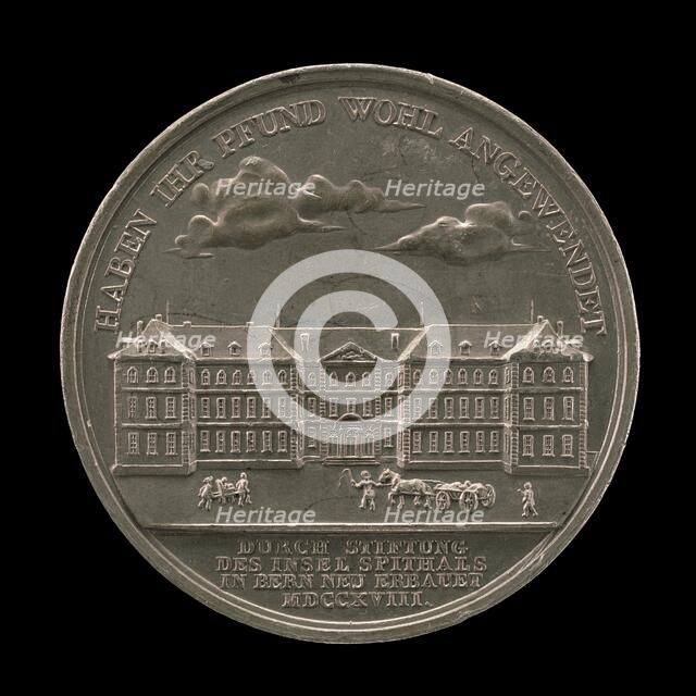 Insel Hospital, Bern [reverse], 1818. Creator: Sebastian Burger.
