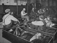 Inside Medland Hall homeless shelter, Ratcliff, London, c1900 (1901)