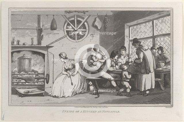Inside of a Kitchen at Newcastle, from "Remarks on a Tour to North and South Wales", 1800. Creator: John Hill.