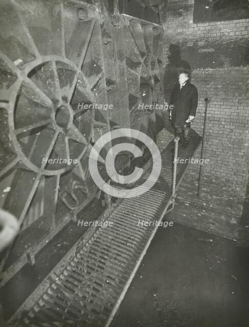 Inside of a sewer, London, 1939. Artist: Unknown.