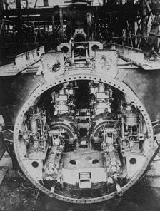 Inside of German Submarine, 1914 or 1915. Creator: Bain News Service