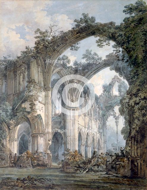 'Inside of Tintern Abbey, Monmouthshire', c1794. Creator: JMW Turner.