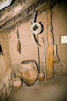 Inside a Celtiberian house in Numantia (Numancia), Spain, 2007. Creator: Samuel Magal