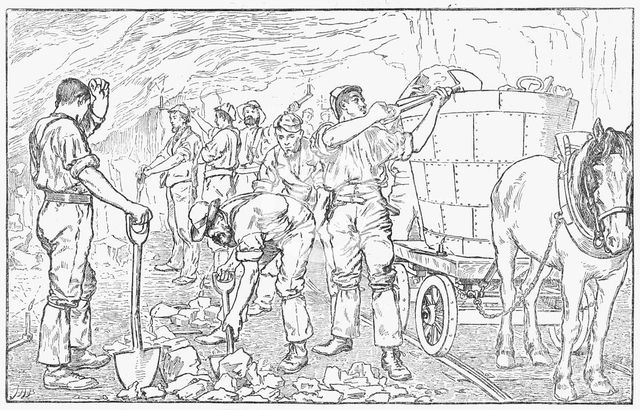 Inside a Cheshire salt mine, 1889. Creator: Unknown.